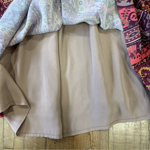 Anthropologie Tiny Odetta Dress Women’s Large Paisley Bohemian Wrap Tie Waist - Picture 7 of 13